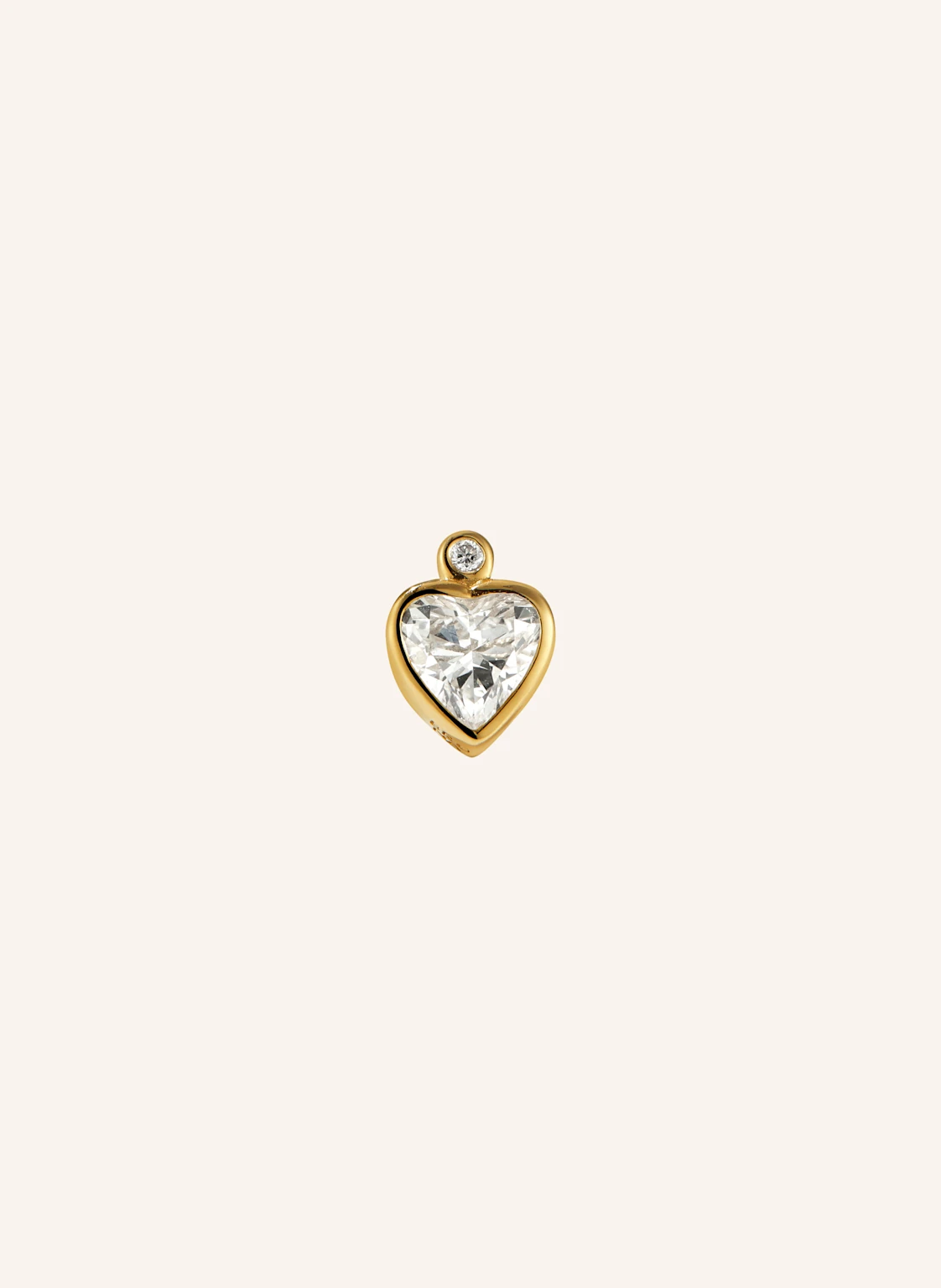 BRUNA The Label Ohrstecker COEUR mit laborgezüchteten Diamanten