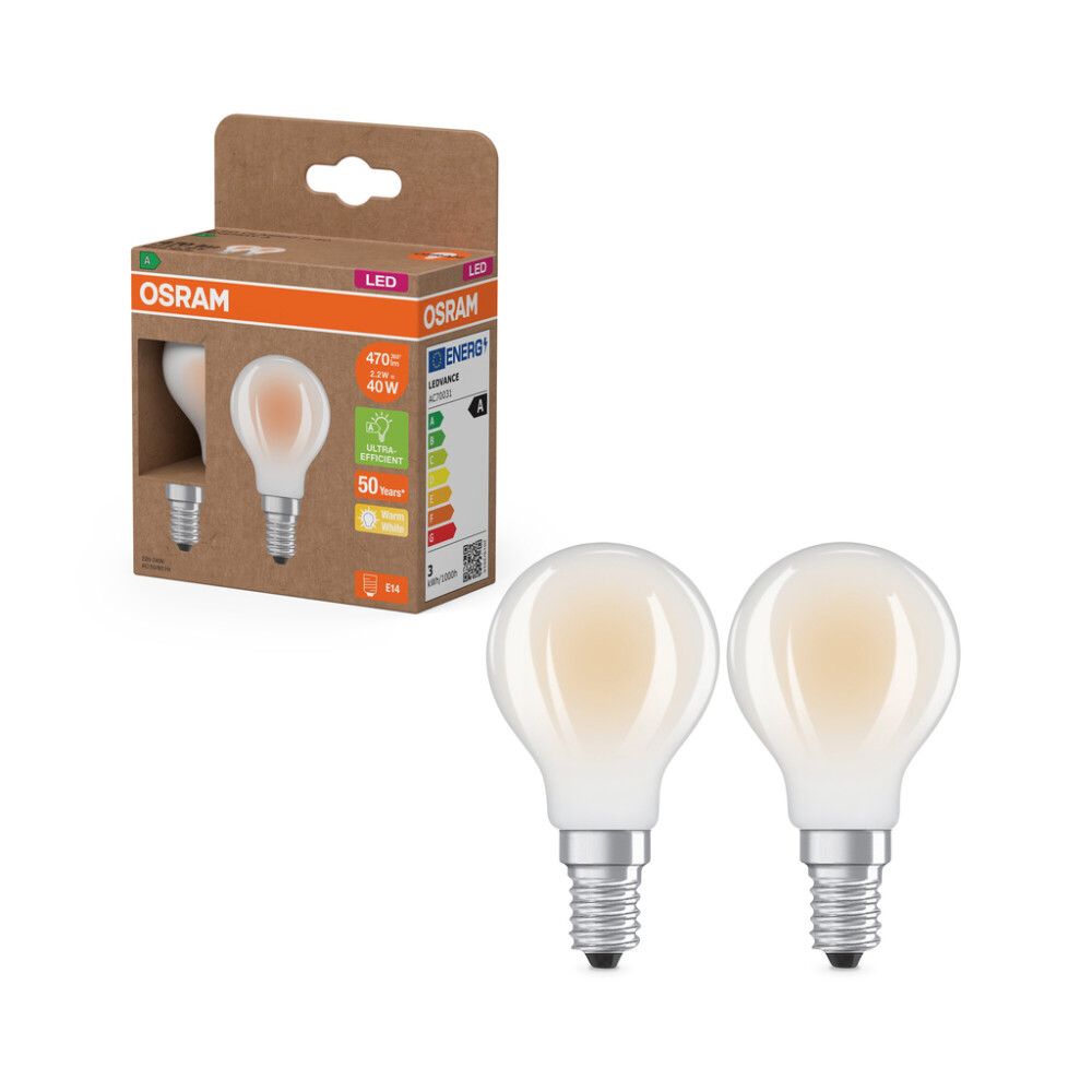 GLOBUSPÆRE LEDVANCE LED CLASSIC E14 2,2W FROSTET