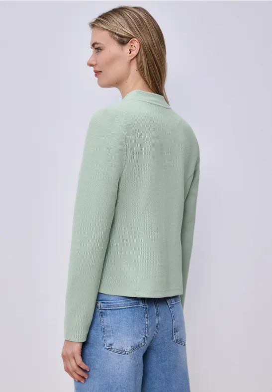 Blazer aus Jersey mit Struktur