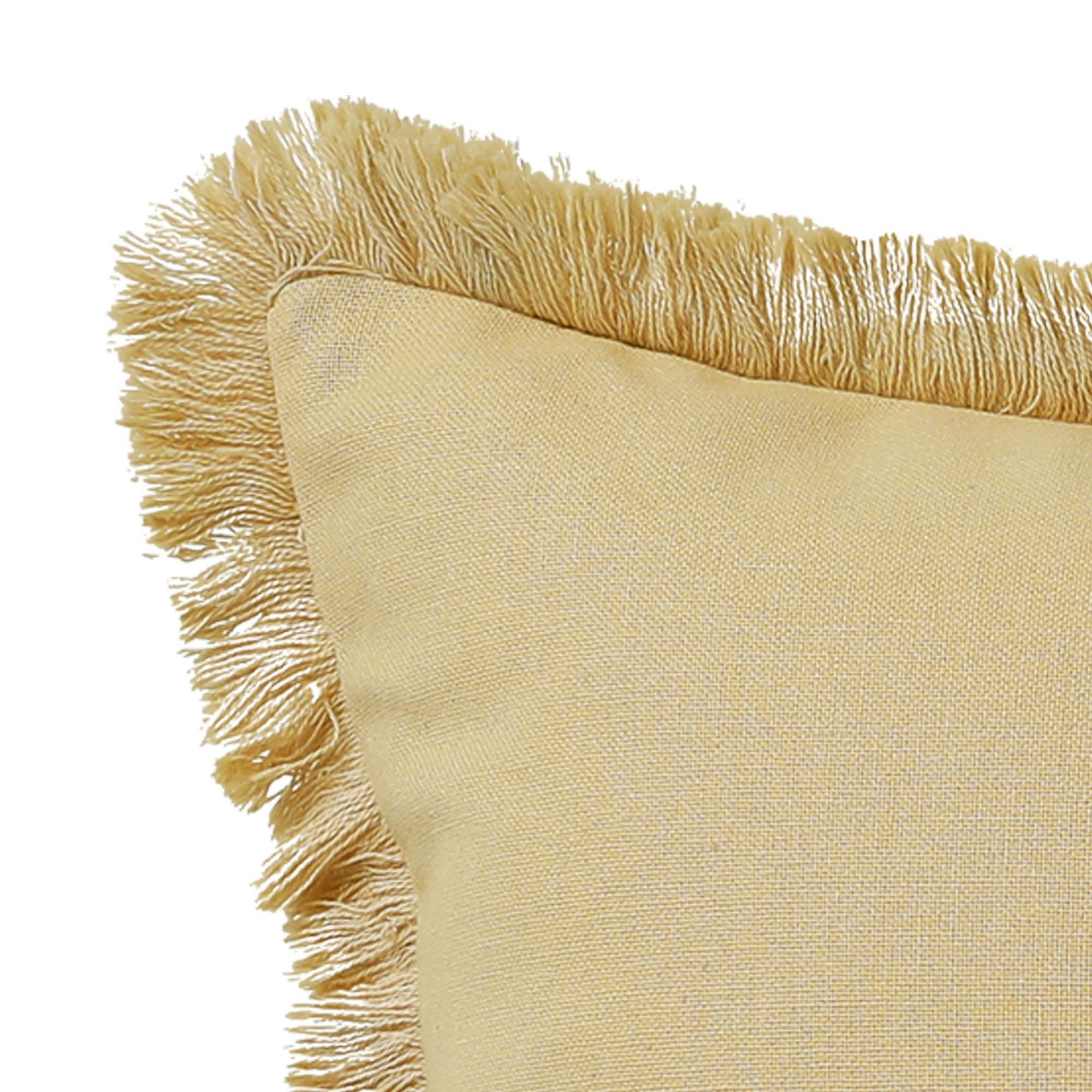 FRANGE - Coussin 40x40 beige ficelle en coton