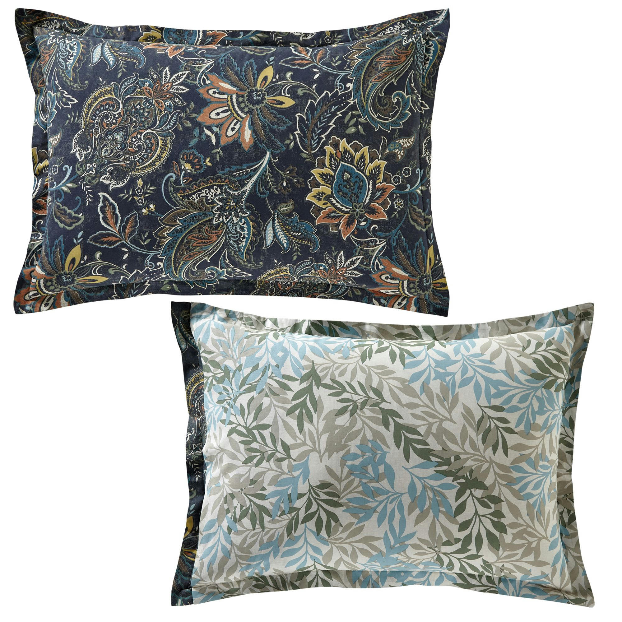 CACHEMIRE - Taie volant 63x63 vert en coton