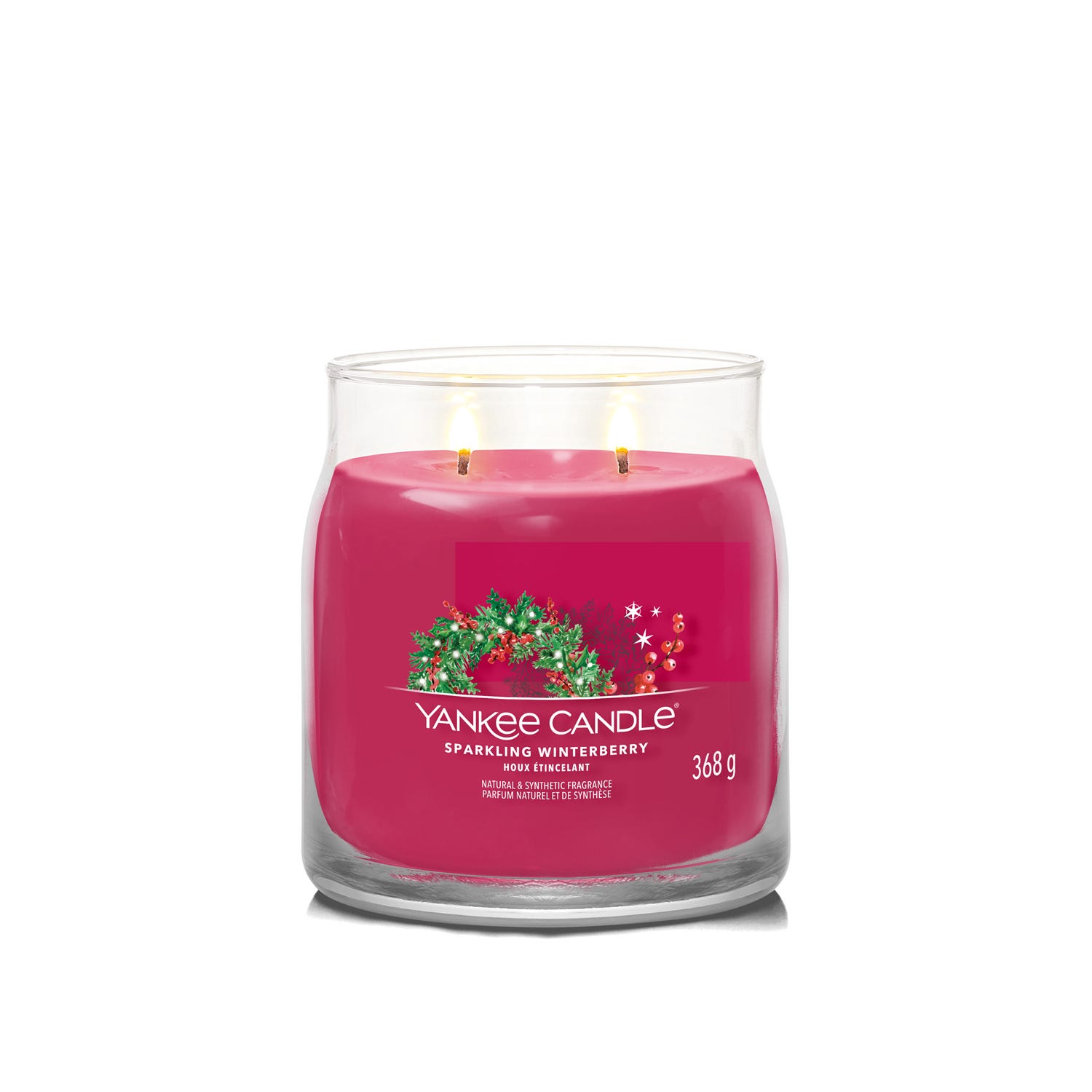 Sparkling Winterberry candela in giara media Yankee Candle