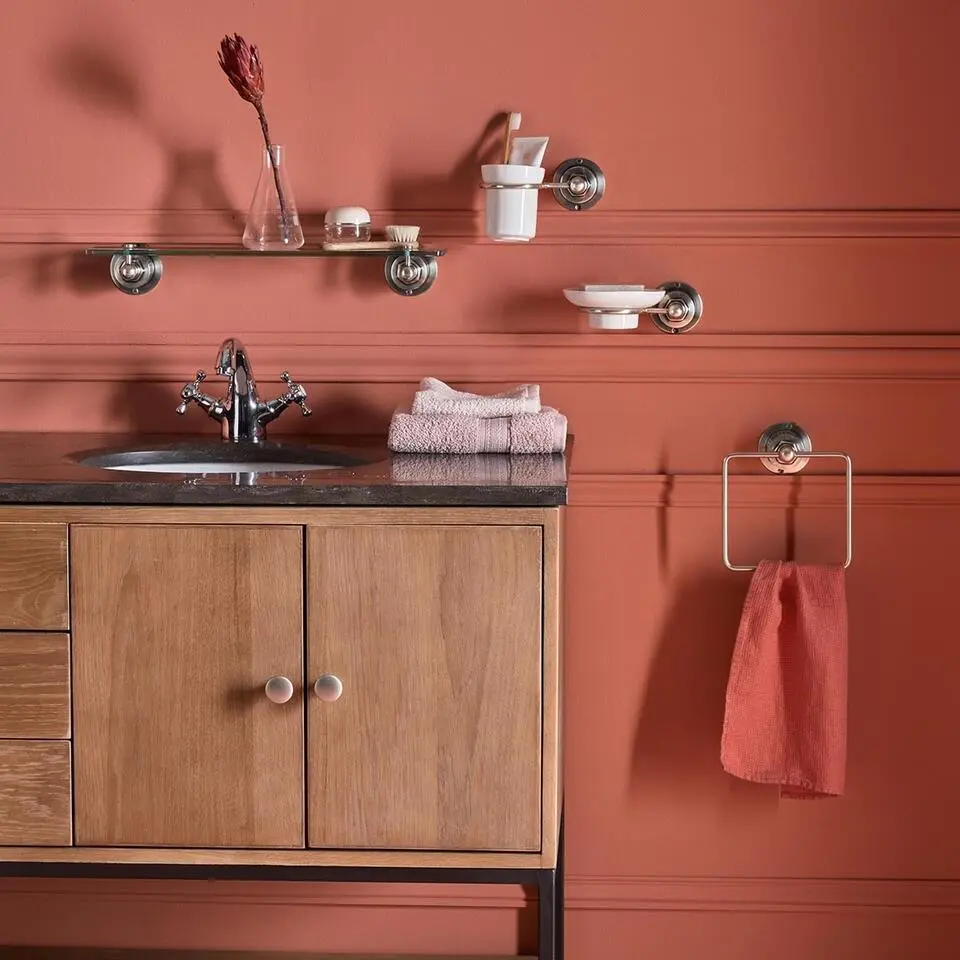 Signature - DURAND Handdoekhouder - Zilver - 9x18x15 cm