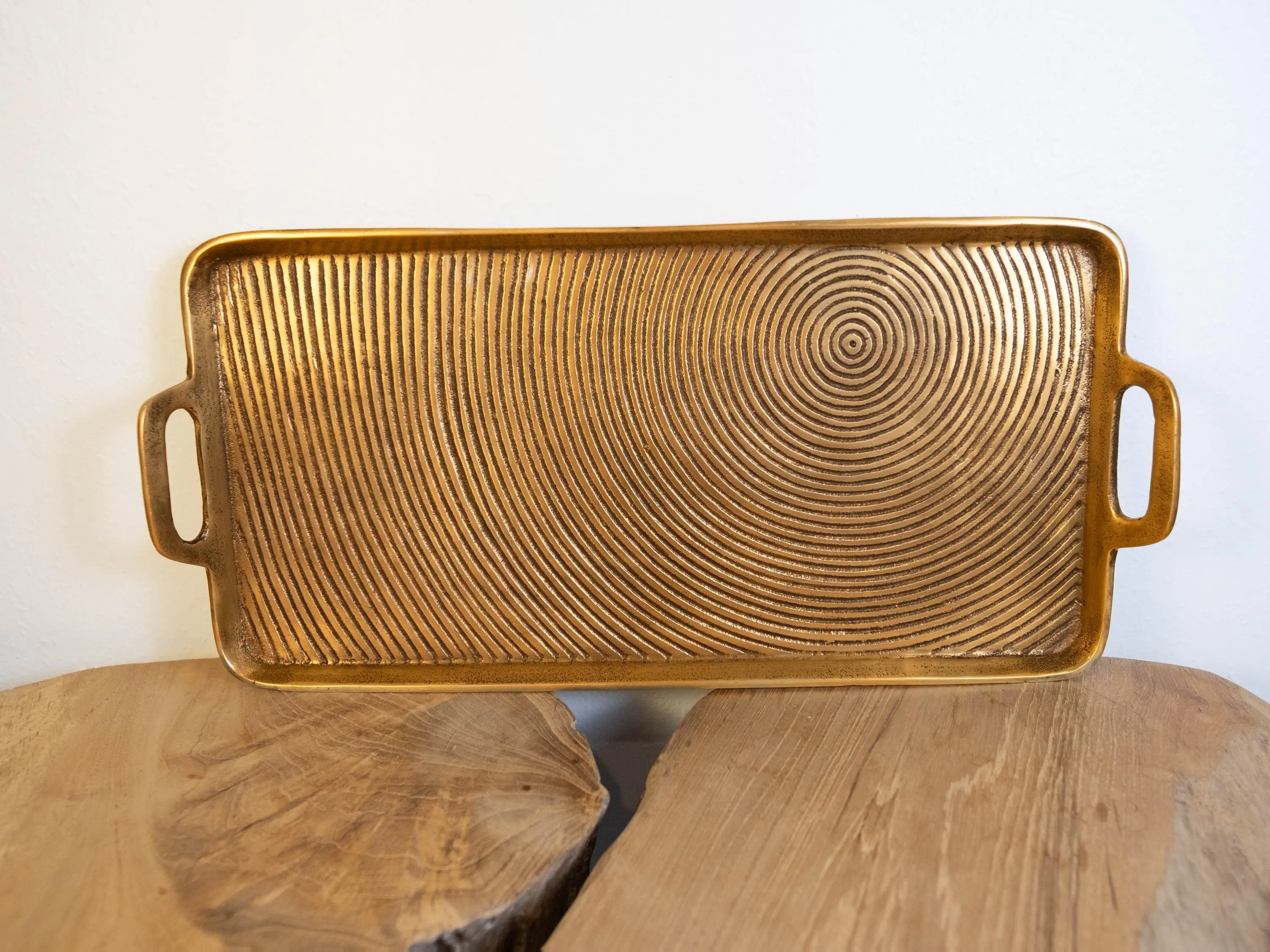 Handcrafted Rectangular Tray with Handles - perfect gift - 20” long