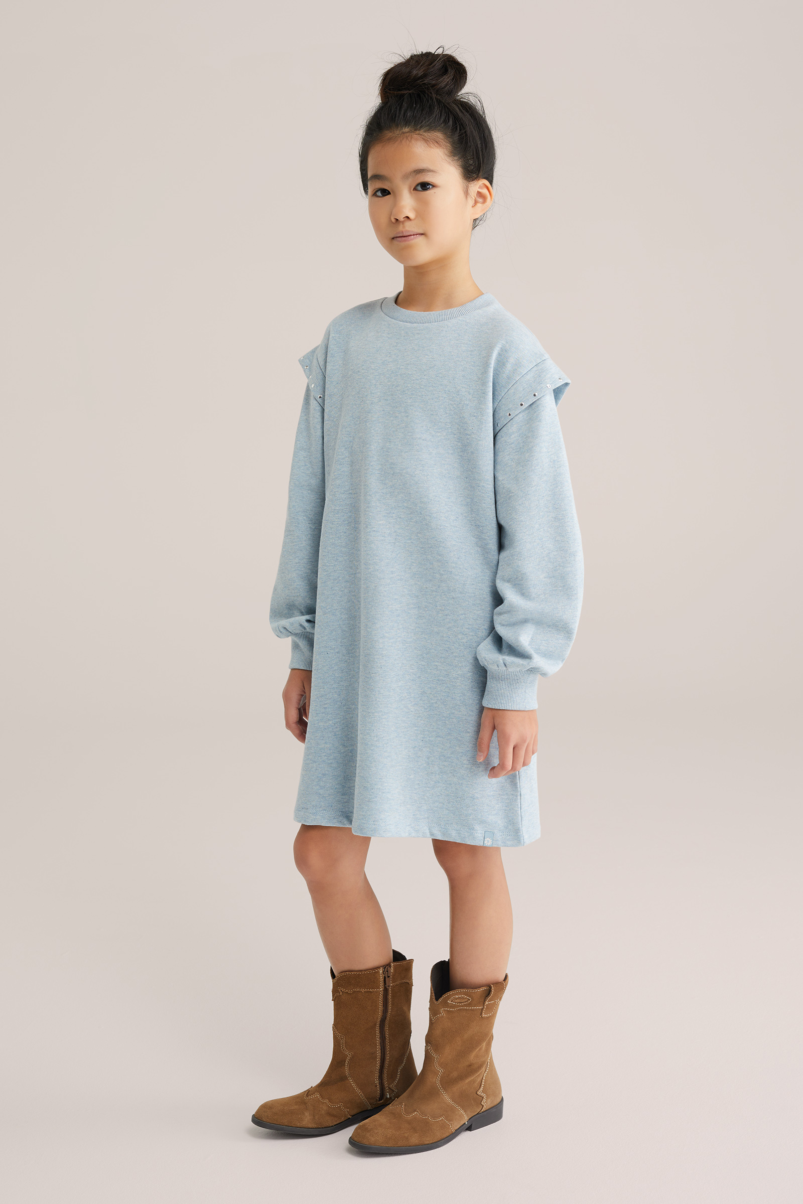 Meisjes sweatjurk met studs