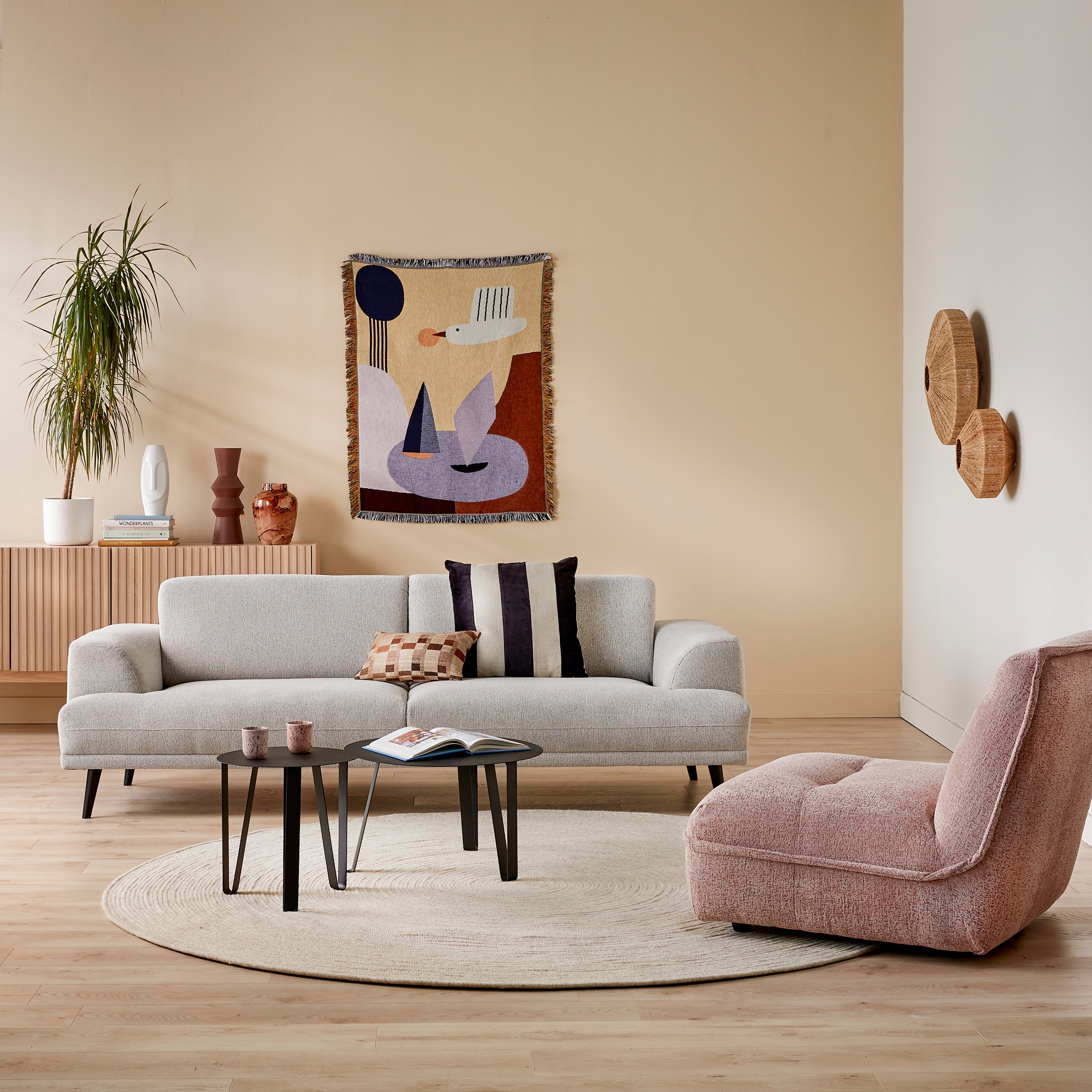 by fonQ Clip Bijzettafel Ø 40 cm - Zwart