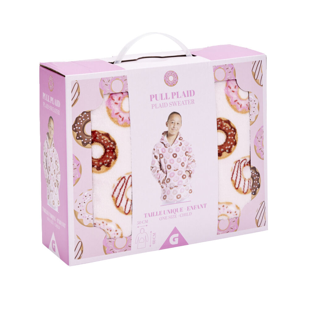Pull plaid enfant motif donut Taille unique