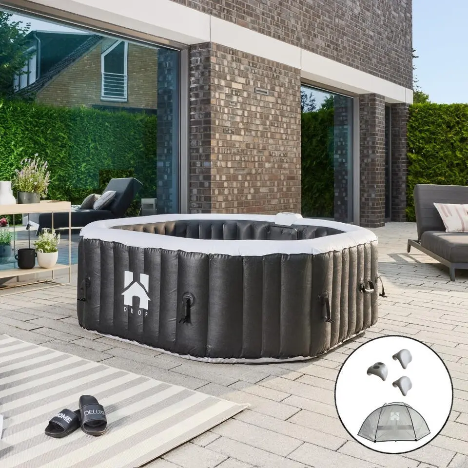 HOME DELUXE Opblaasbare Hottub Drop Zwart