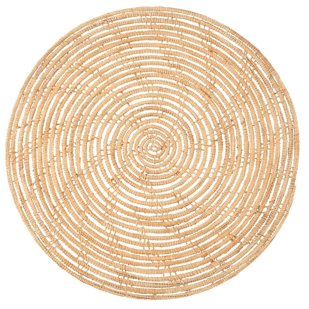 - Set de table ajouré en fibre de palmier tressée