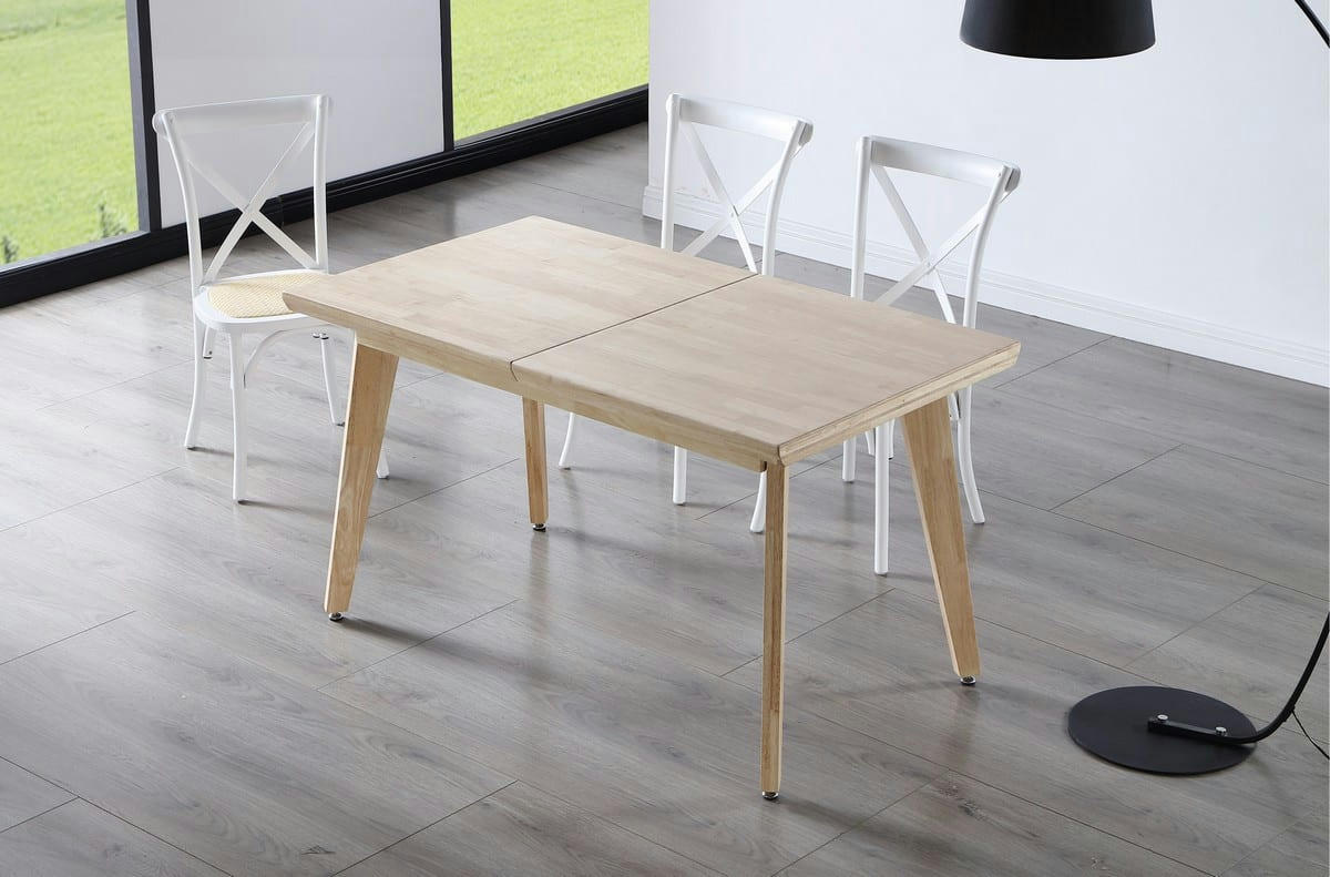 NORDIC - Table de repas extensible bois L180