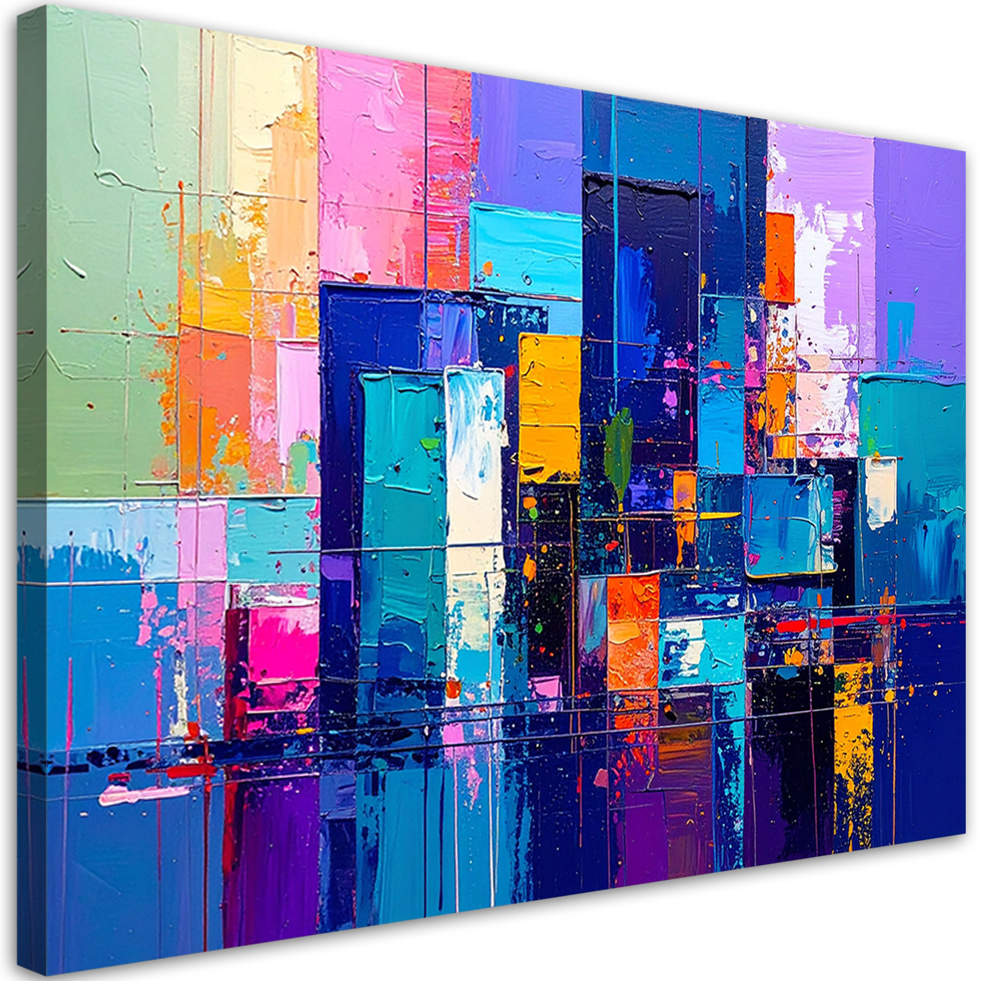 Obraz canvas do salonu sypialni, Kolorowa Abstrakcja Akwarela 30x20