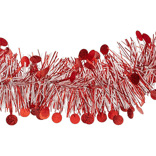 Guirlande de Noël pastille 100x4x2m rouge et blanc - Atmosphera