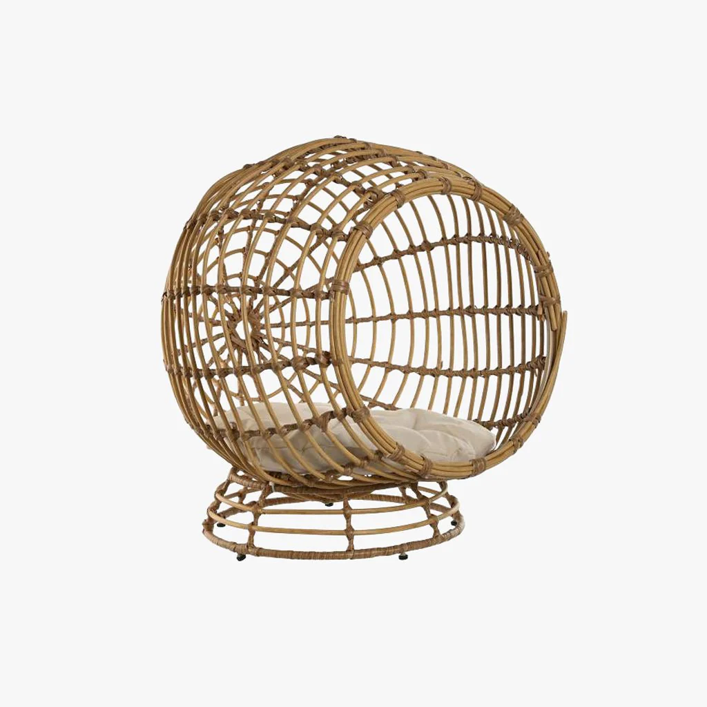 Cama de Animal Rattan Circular 60x58x58 PAWRENTS