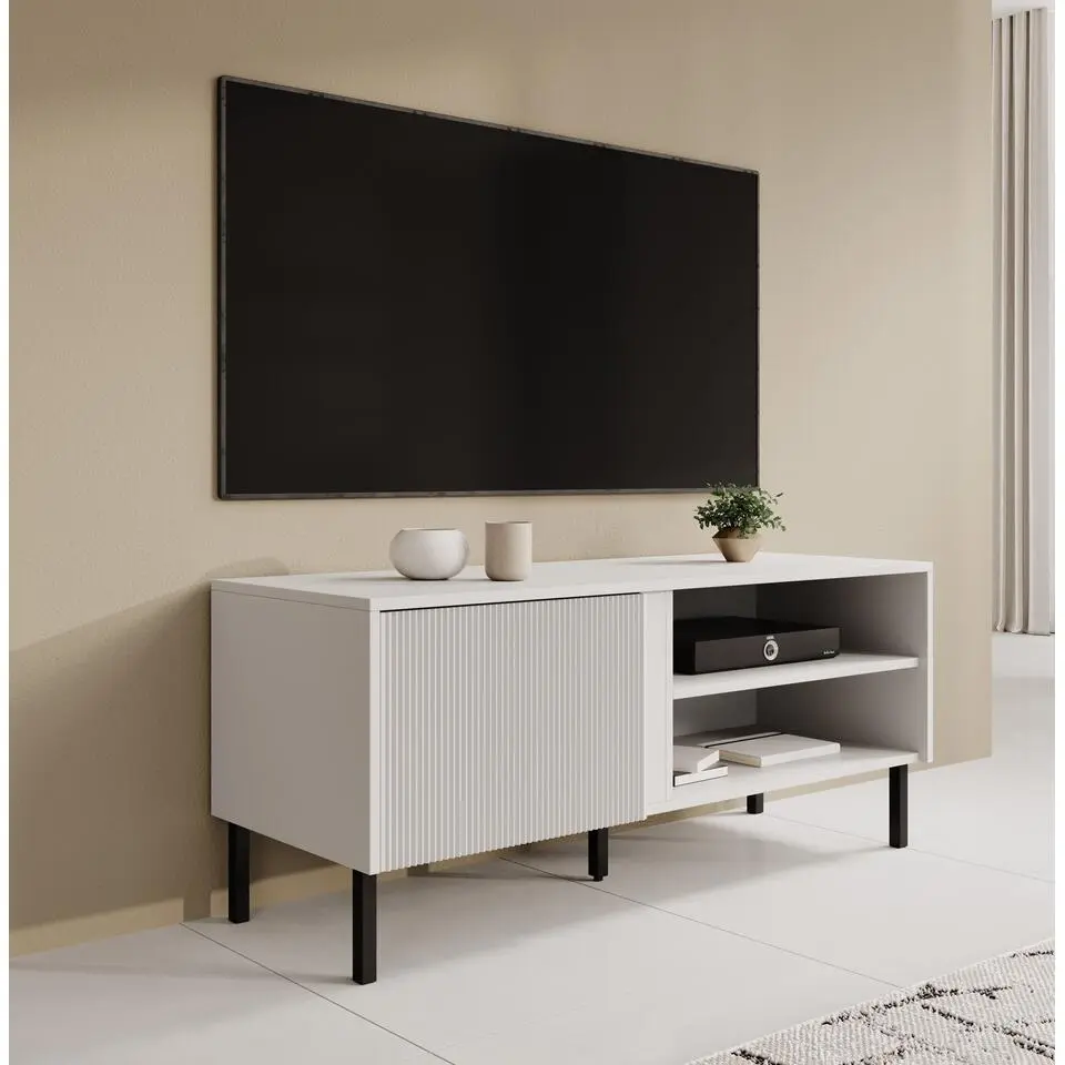 Meubella - TV-Meubel Margareth - Wit - 120 cm