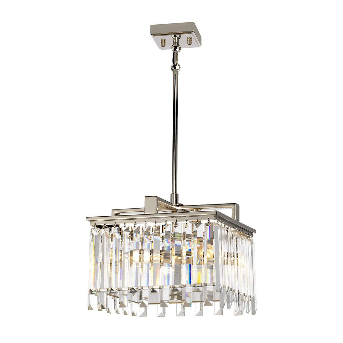 Lampa wisząca polerowany nikiel Aries 4xE14x40W wym: 130,6x32x32 cm Elstead