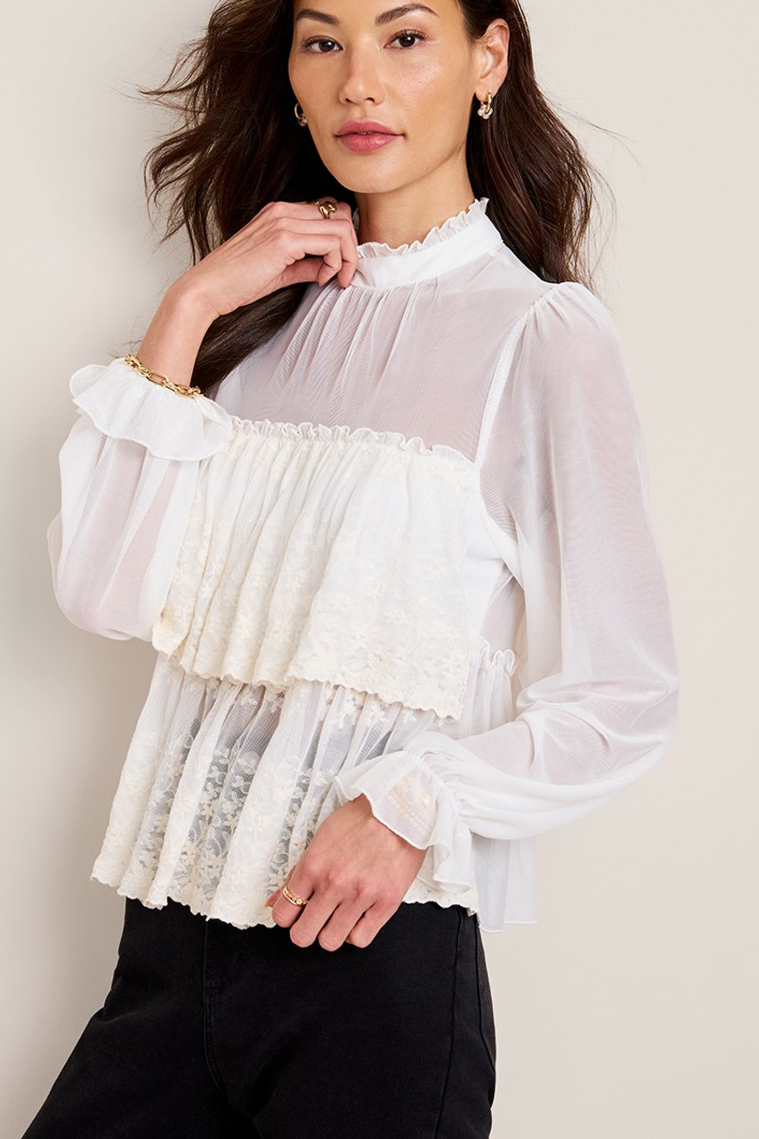 Arya Lace Tiered Blouse