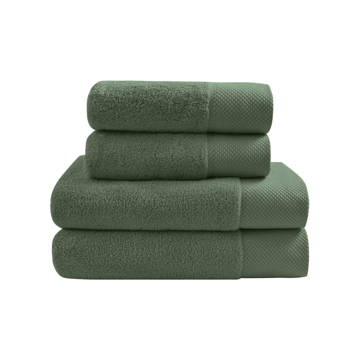 SENSOFT - Ensemble de bain 4 pièces zéro twist (2 draps eucalyptus