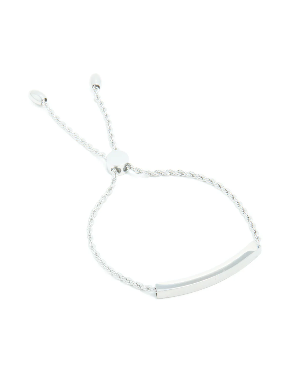 Waterproof Stainless Steel Twisted Engravable Toggle Bracelet