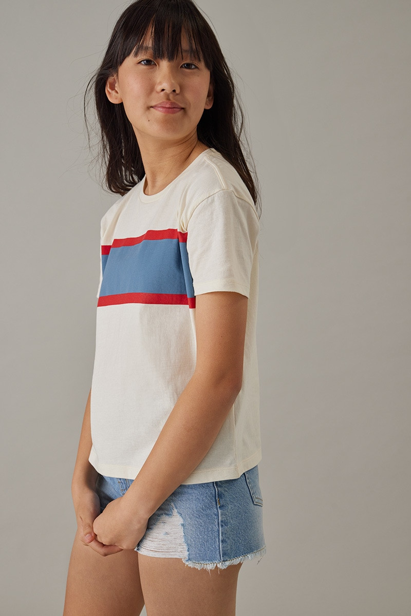 Hello Franki Short Sleeve Colorblock T-Shirt for Girls