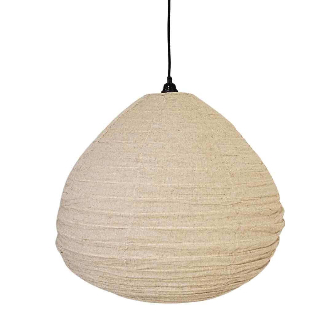 NOA MAY Hanglamp Dome - taupe - linnen - XL - Ø 60 cm / H 54 cm