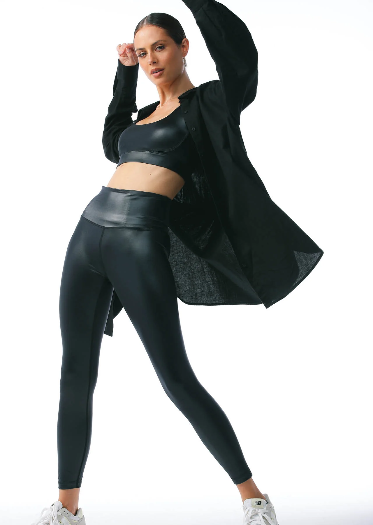 Wet Look Ankle Biter Leggings