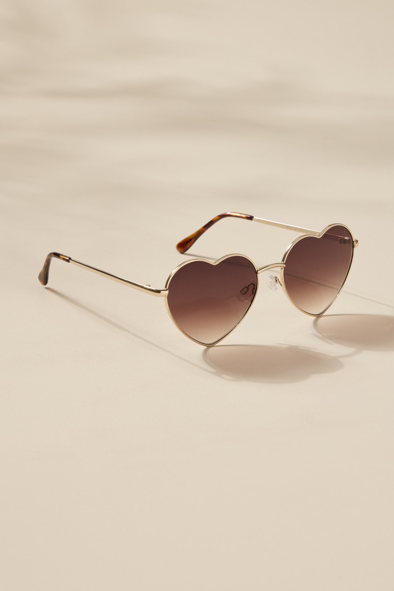 Angel Heart Shaped Metal Sunglasses