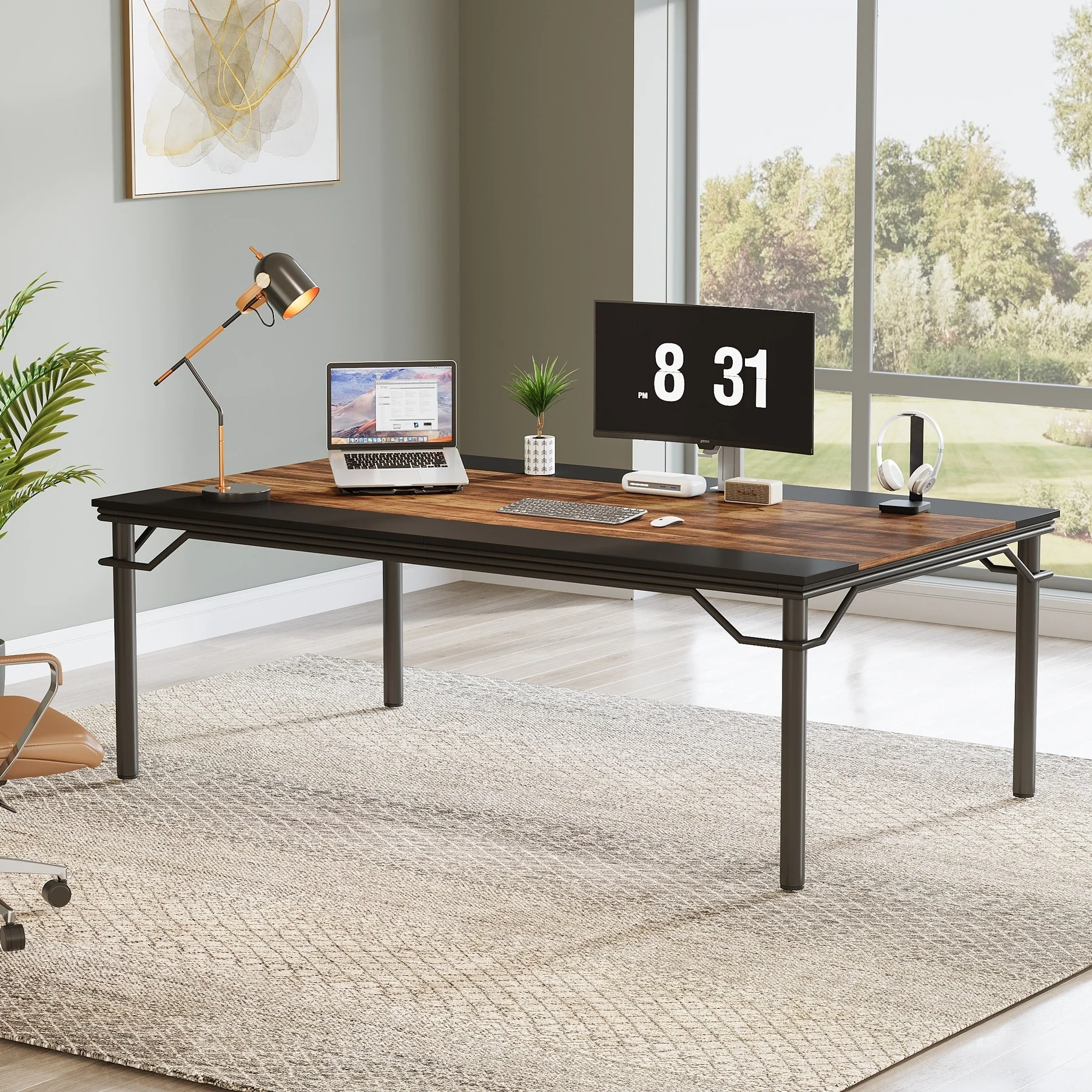 78.74 Inches Large Computer Desk, Executive Desk for Home Office