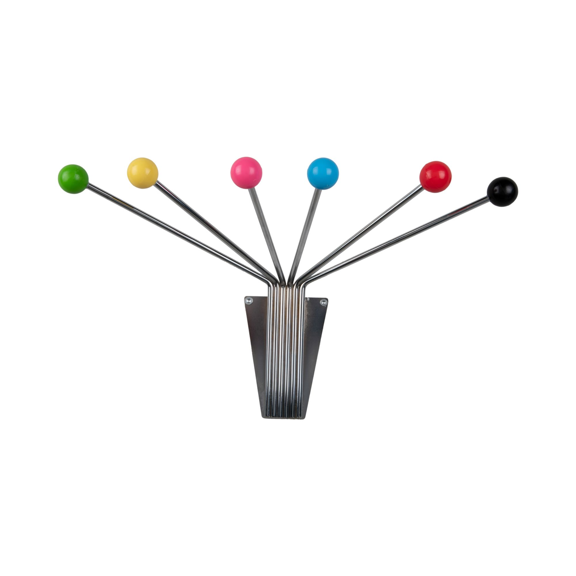 Present Time kapstok Neptune Chrome w. Coloured Balls Large - multicolor - 52x22x11.5cm