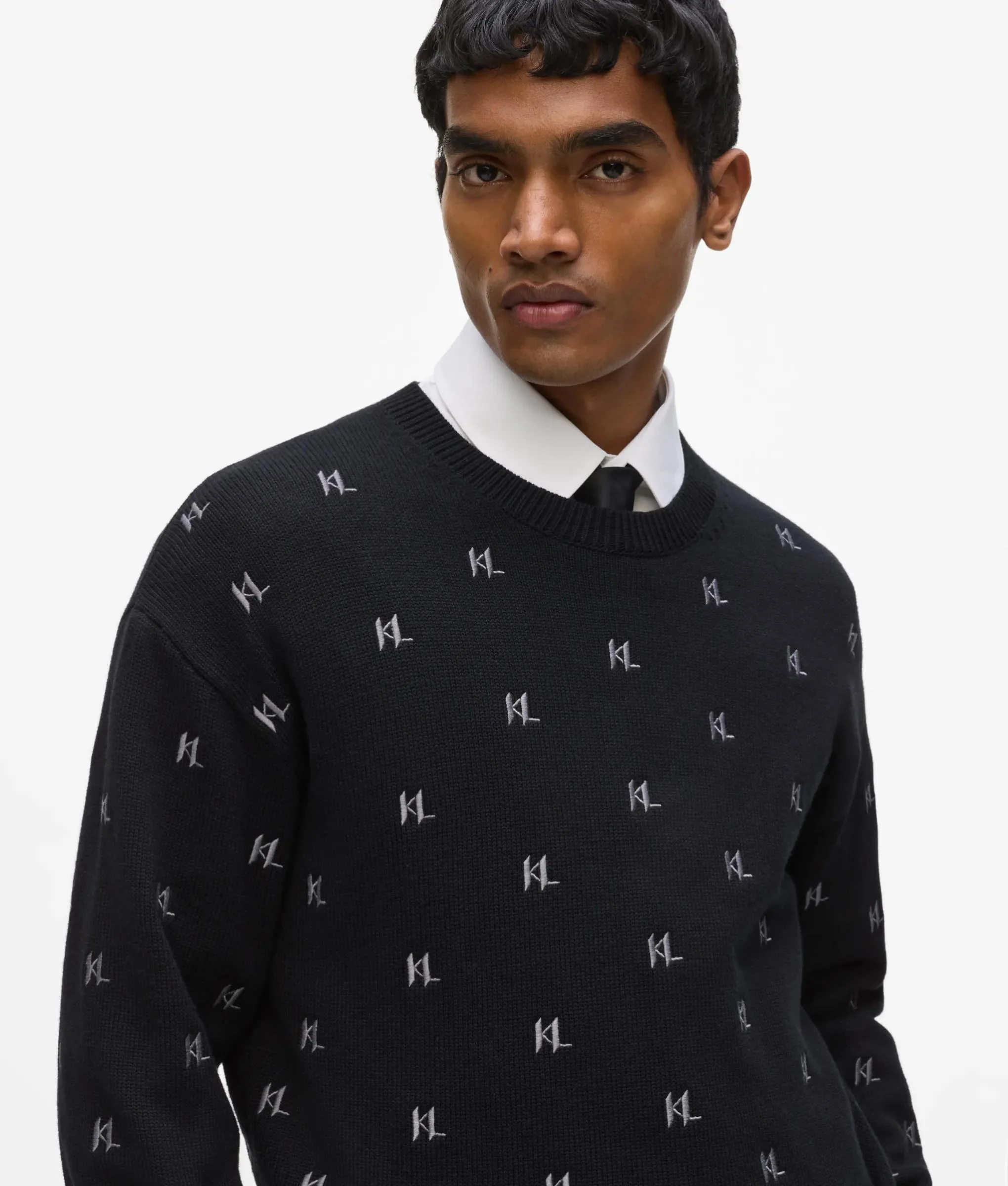 Pull en maille avec Monogram