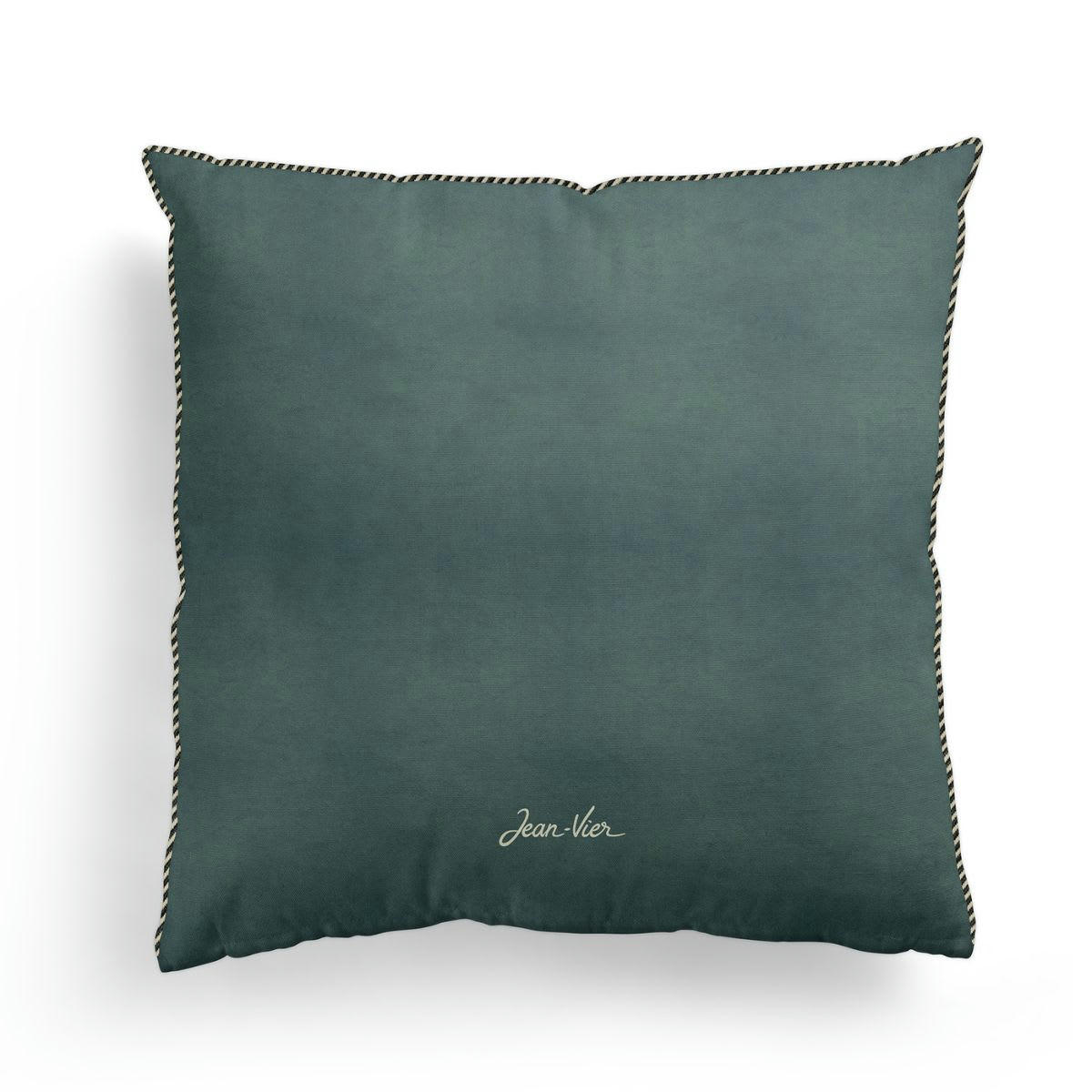 - Housse de coussin en velours vert de gris 40x40 cm