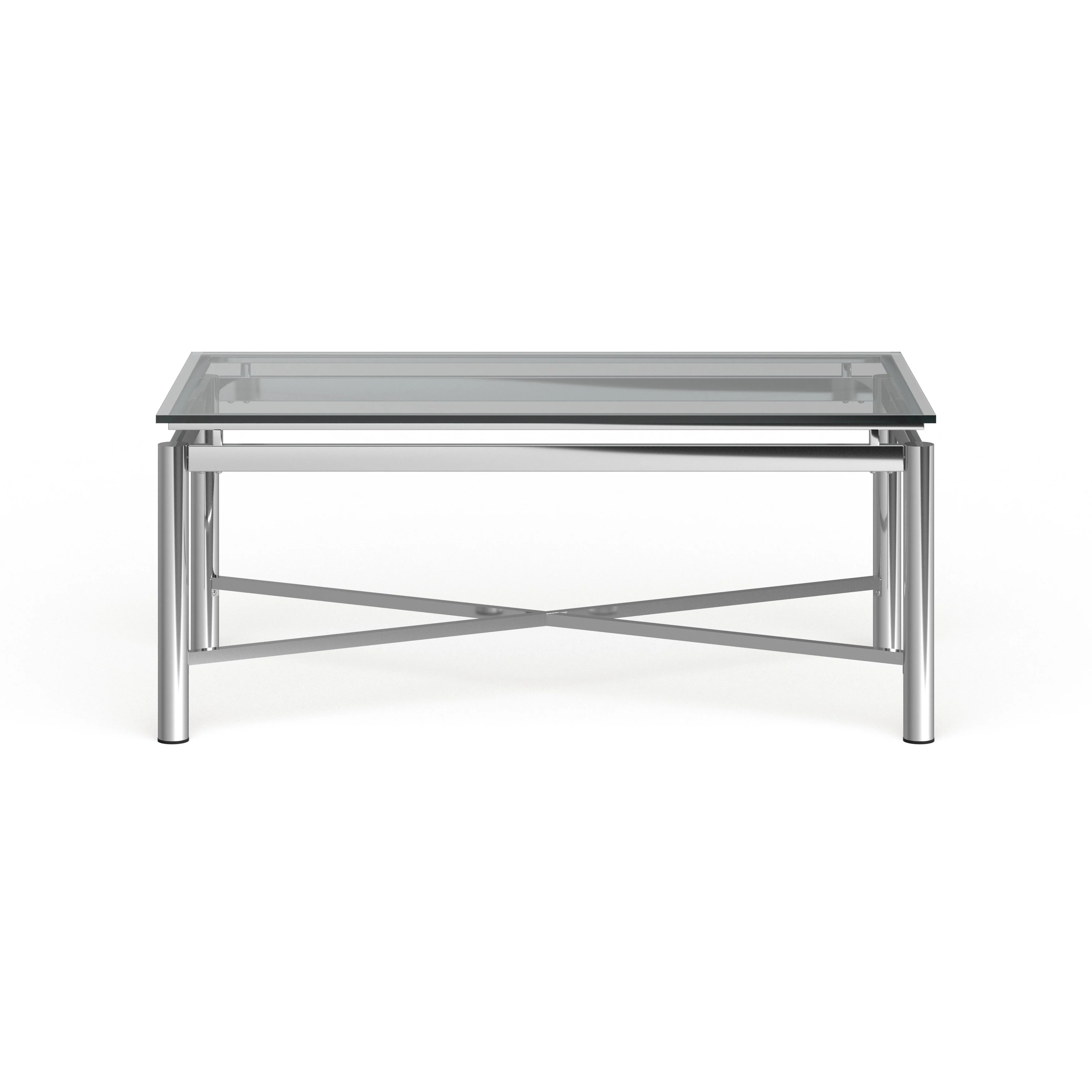 Steve Silver Jules Chrome and Glass Coffee Table