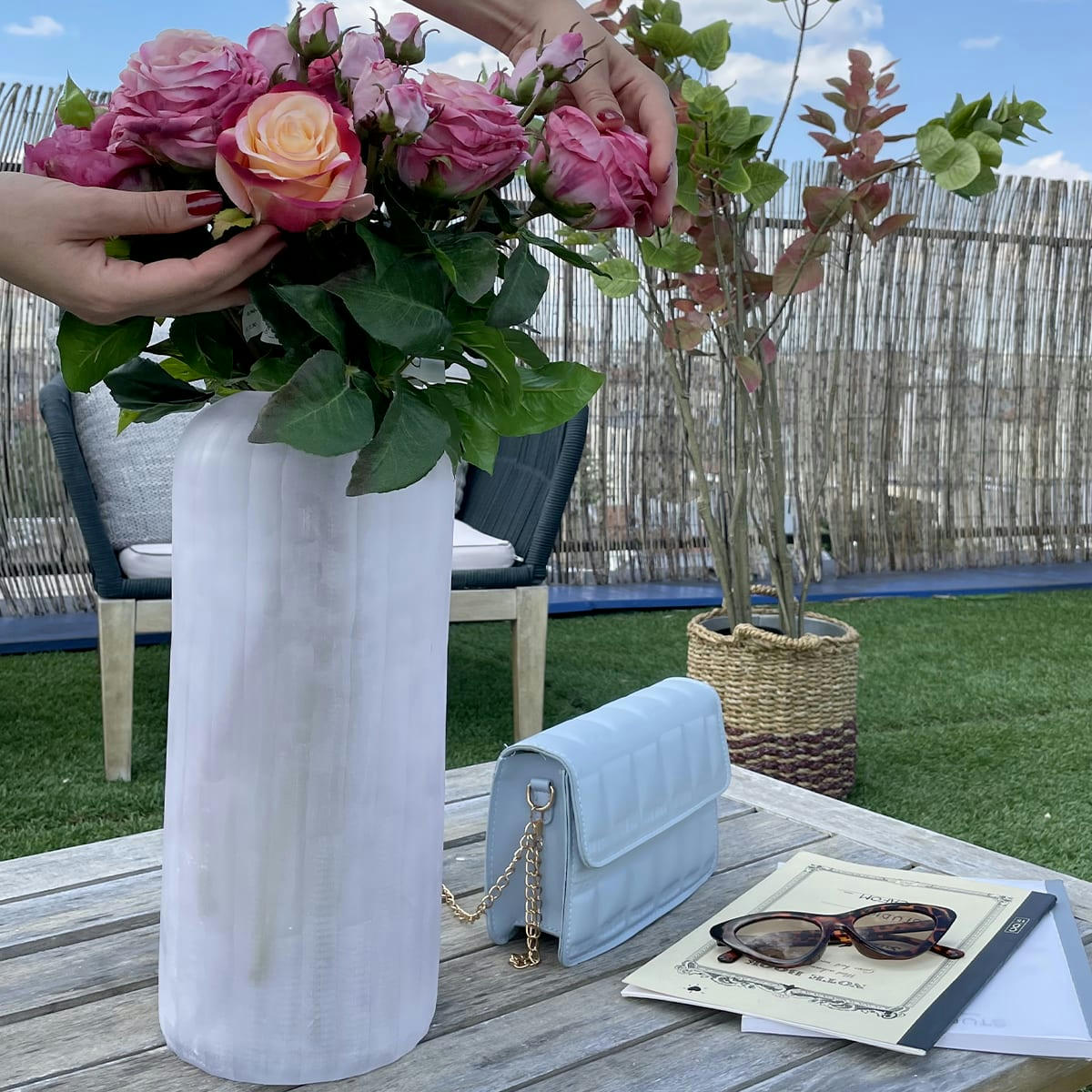 MASSA - Vase Massa en verre H25cm