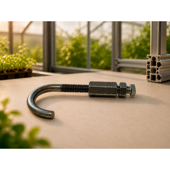 Rohr-Haken-Kombination »alle KGT-Gewächshäuser«, BxLxH: 1 x 3 x 3 cm, Metall