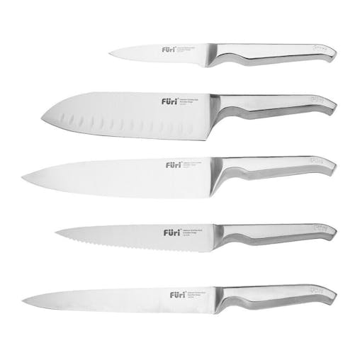 New Furi Pro 7 Piece Stainless Steel 7Pc Knife Block Set