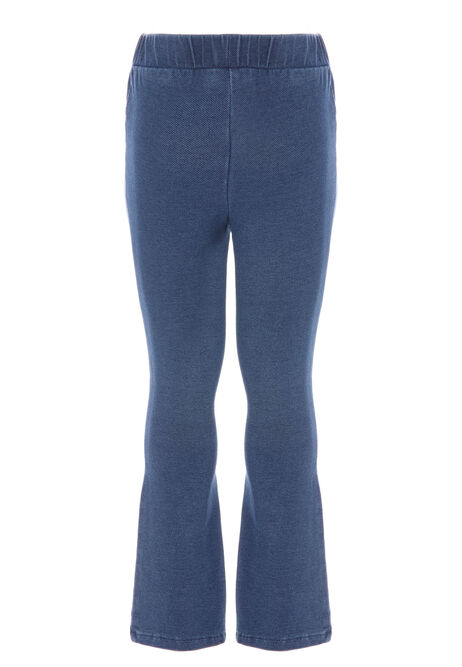Younger Girls Blue Sparkle Bootcut Jeggings