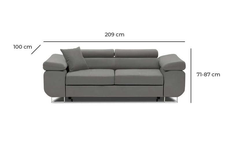 Elegancka sofa 2-osobowa komfortowa stylowa velvet Granatowa