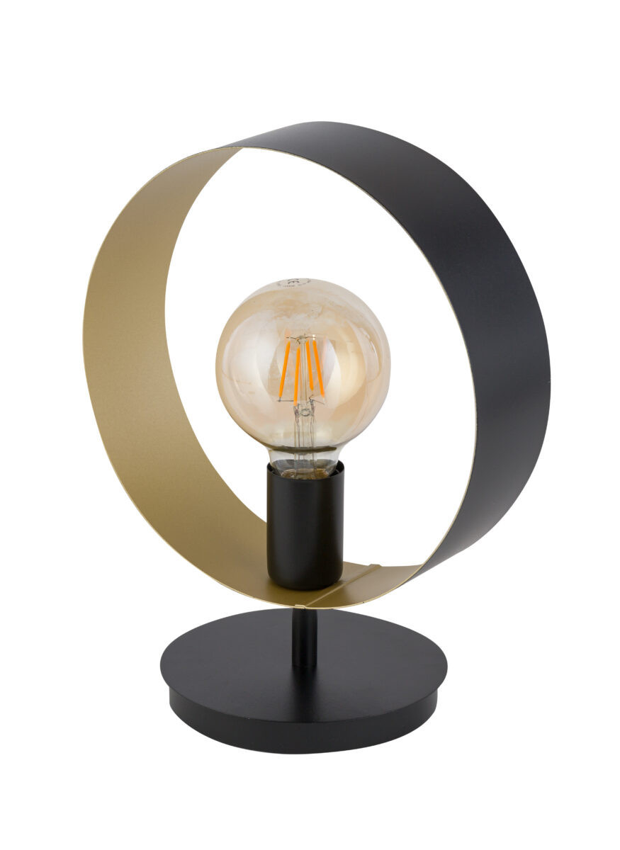 Lampa stołowa nowoczesna czarno-złota Happy 1xE27x15WSigma Lighting
