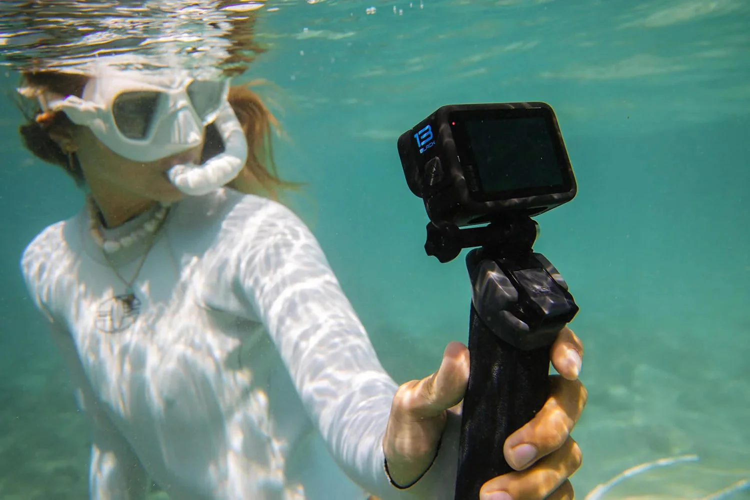 Black - Waterproof Action Camera with 5.3K60 Video, 27MP Photo + Compatability with HB-Series Lenses(H13 in Forest Green)