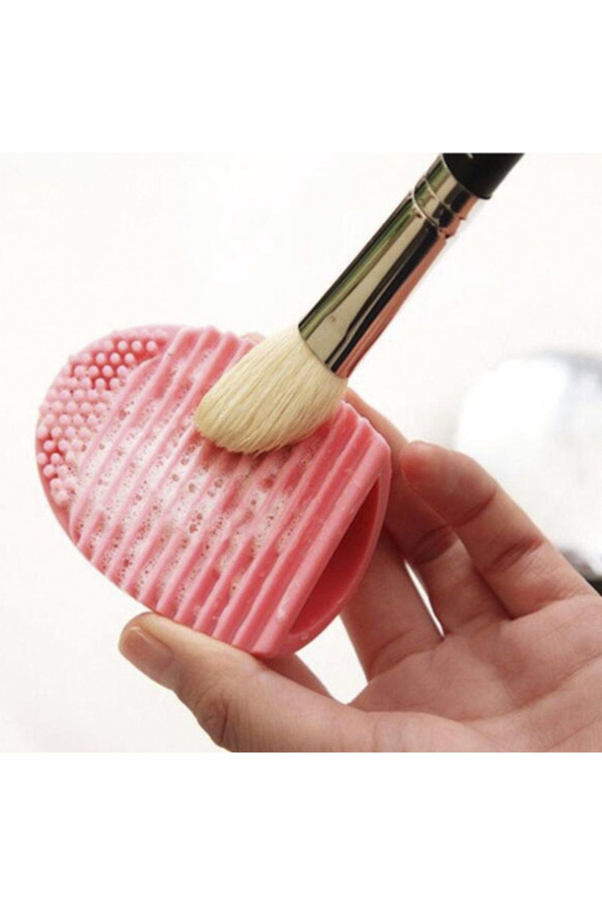 Dyzi Silicone Egg Makeup Brush Cleaner Scrubber Pink