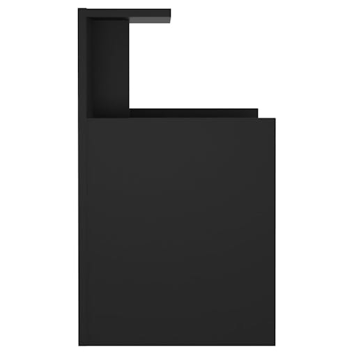 NNEVL Bed Cabinets 2 pcs Black 40x35x60 cm Chipboard