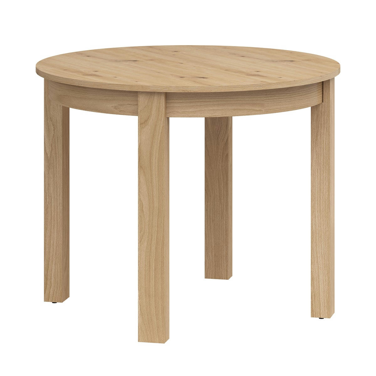- Table à manger ronde extensible 2 à 8 places mdf et stratifiés naturel