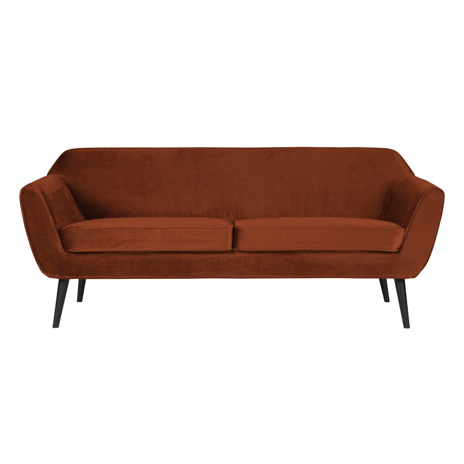 WOOOD 2-zits bank Rocco - Velvet - Roest - 75x187x82