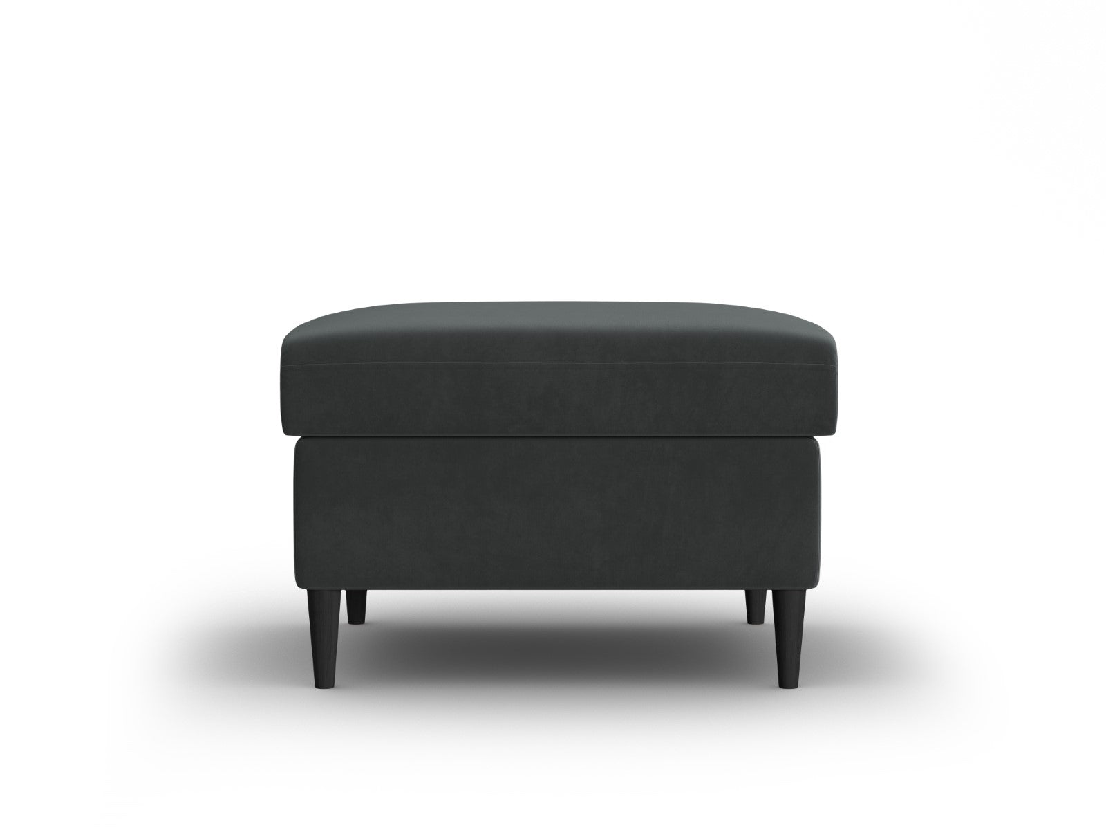Cosmopolitan Design Poef Kyoto flueel donkergrijs - 70x70x45cm