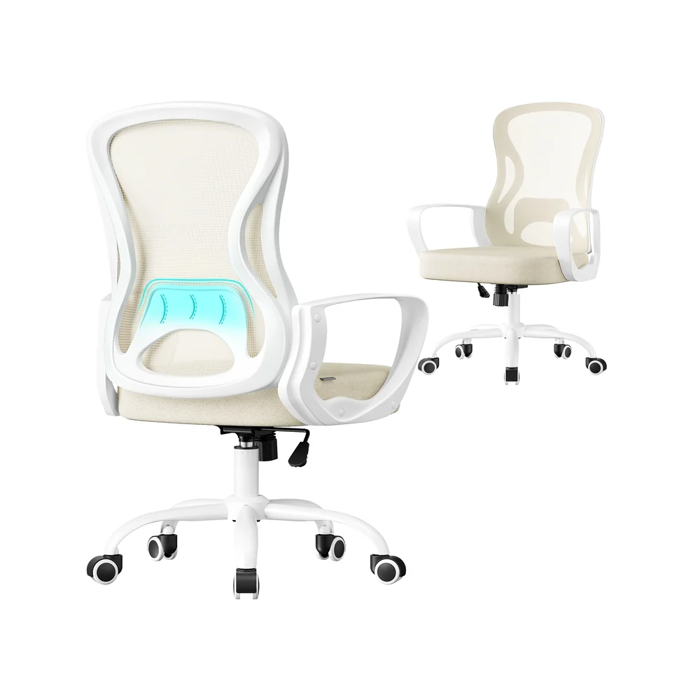 Chaise de Bureau Rotative Ergonomique en Matériau de Grillage