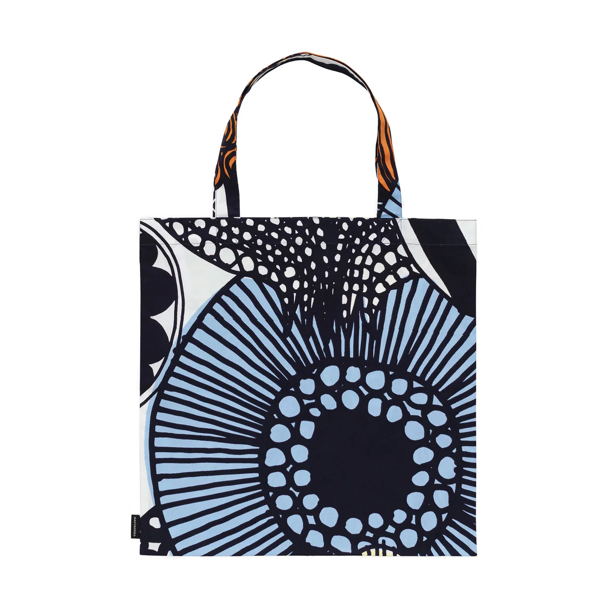 Marimekko - Siirtolapuutarha Einkaufstasche, weiß / hellgelb / orange / hellblau