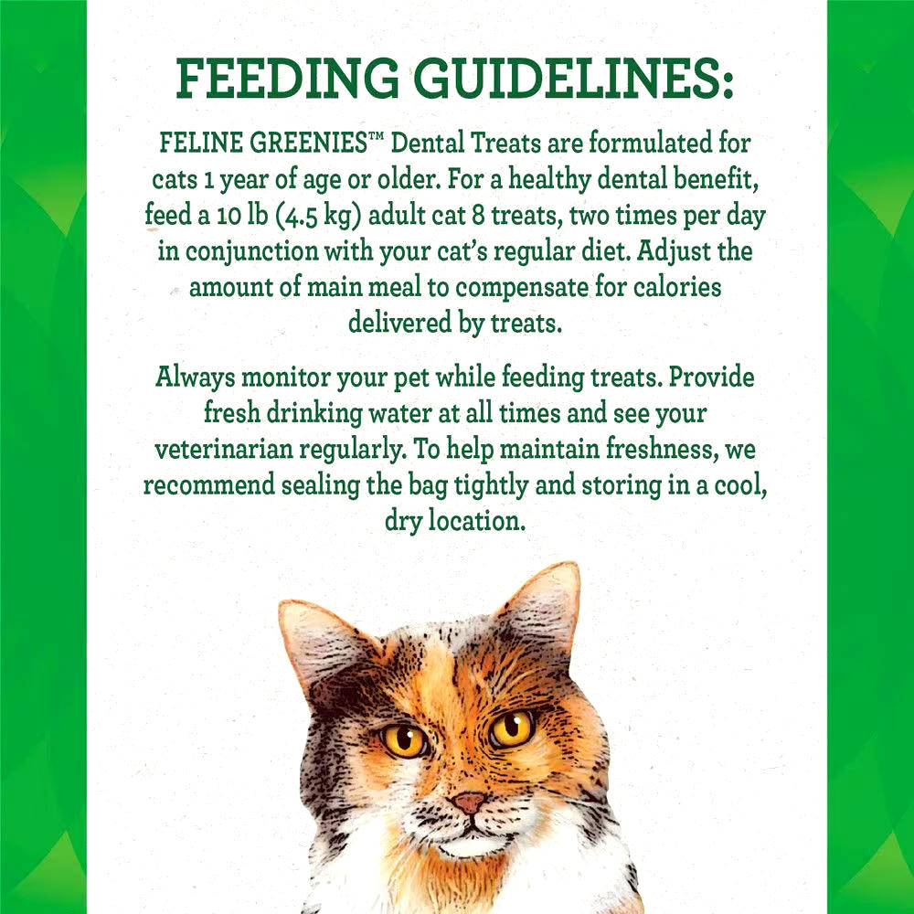 Greenies Feline Oven-Roasted Chicken Flavour Cat Dental Treat, 4.6-oz