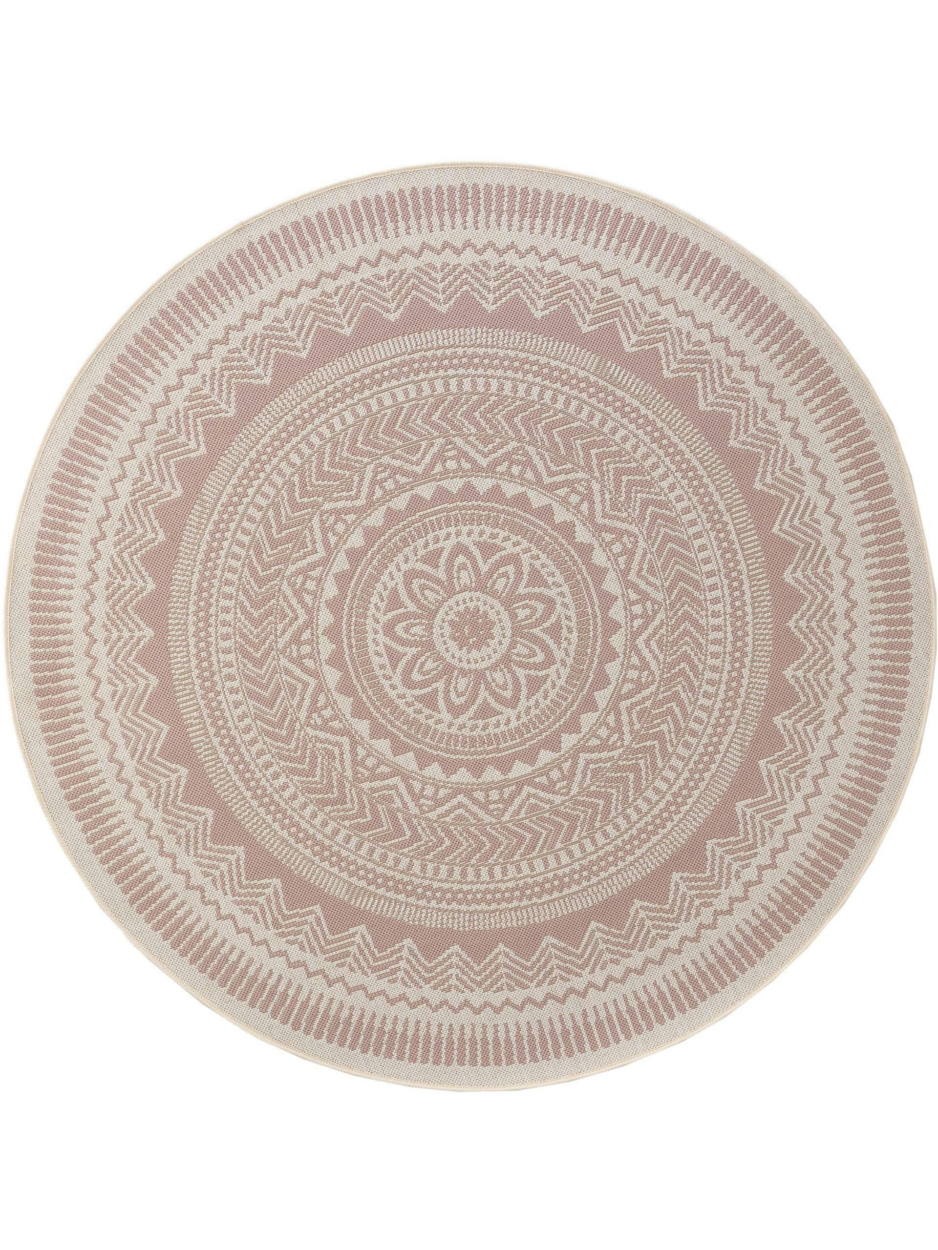 METRO - Tapis d'extérieur & intérieur rose D 120 rond