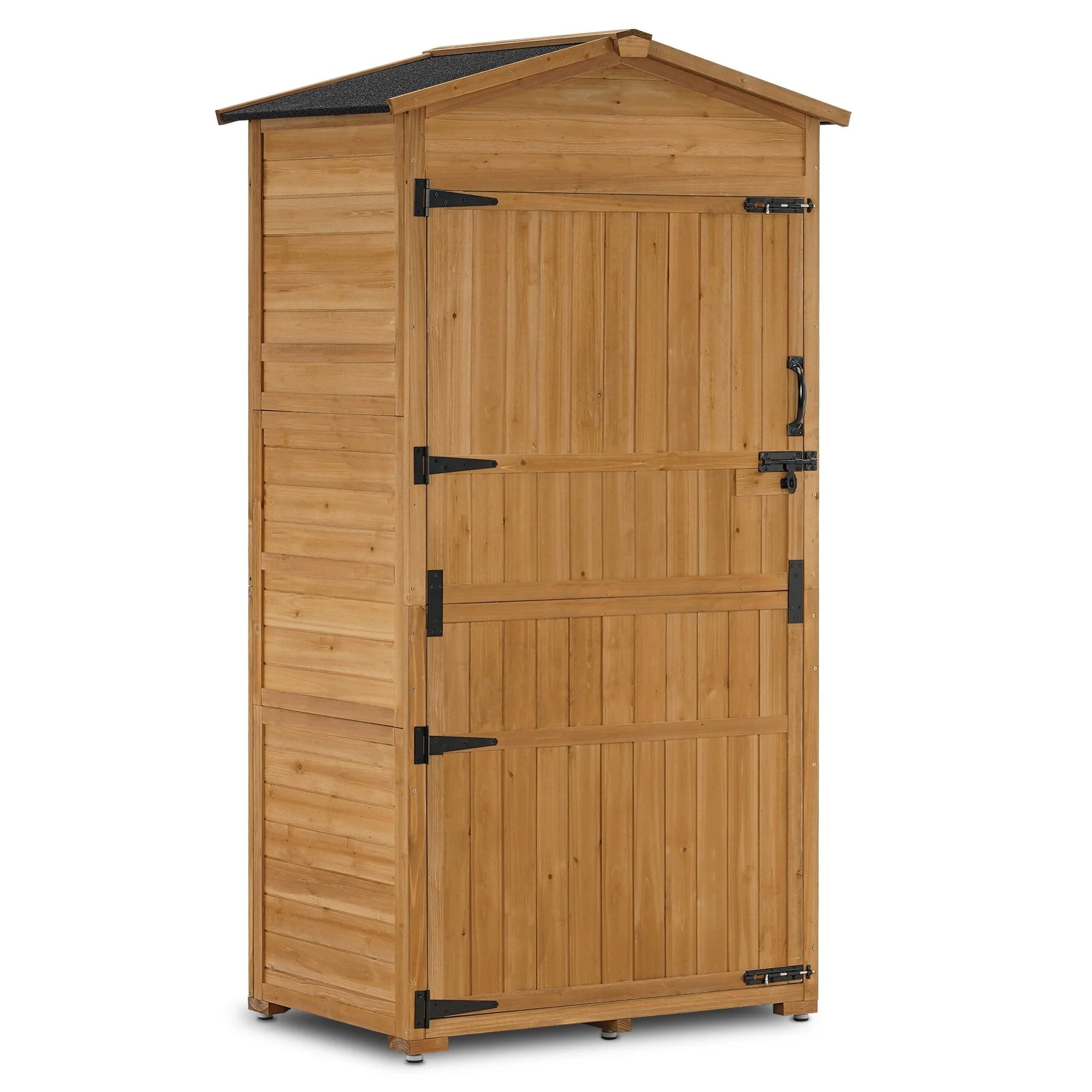 MCombo Large Outdoor Storage Cabinet with Folding Table (3 x 2 x 6 FT), Wooden 1965 - 39.8x26x74