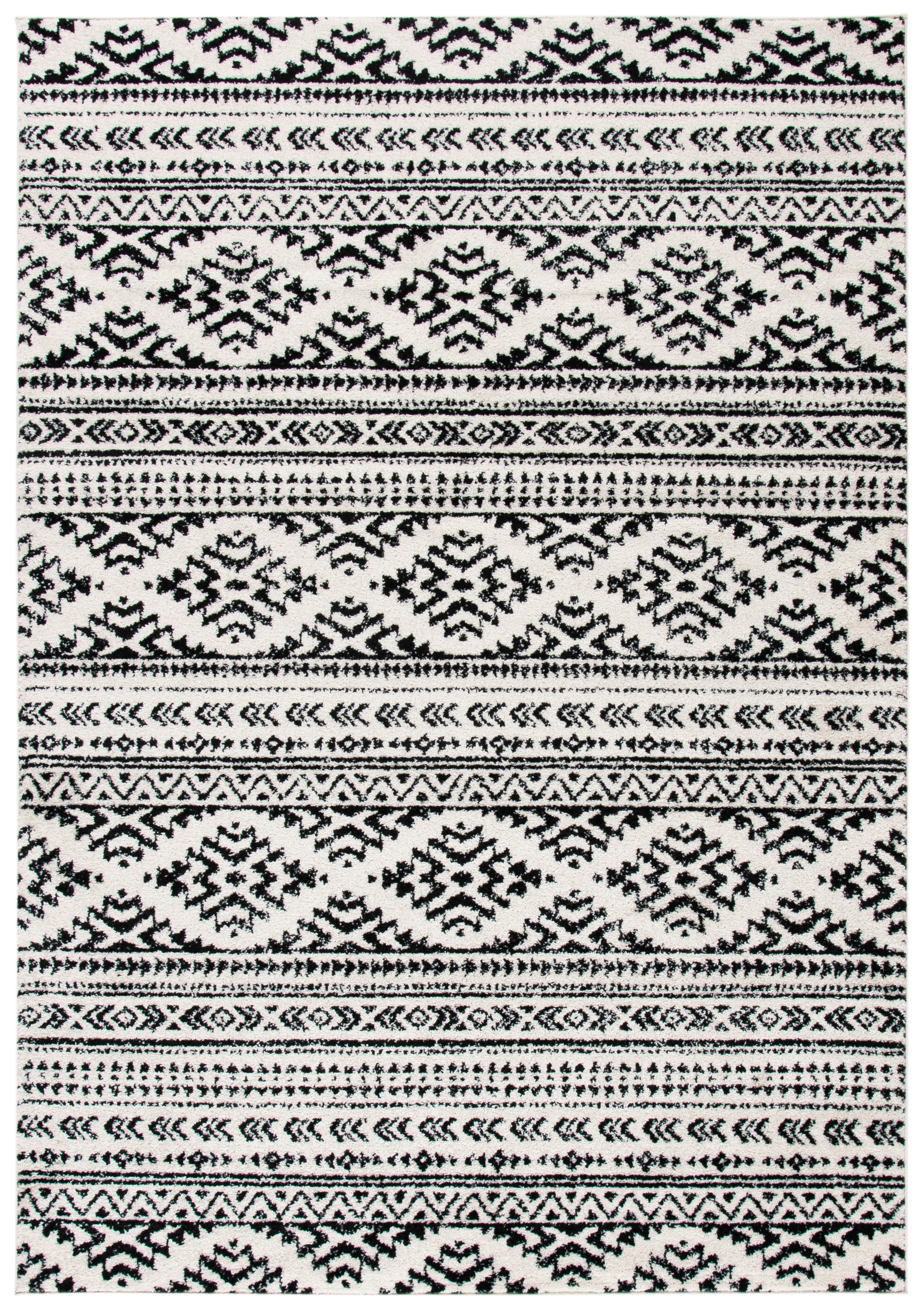 TULUM - Tapis de salon interieur en  ivoire & noir, 160 x 229 cm
