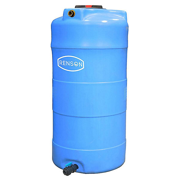 Cuve stockage verticale bleue en PE 2000 l pré-équipée